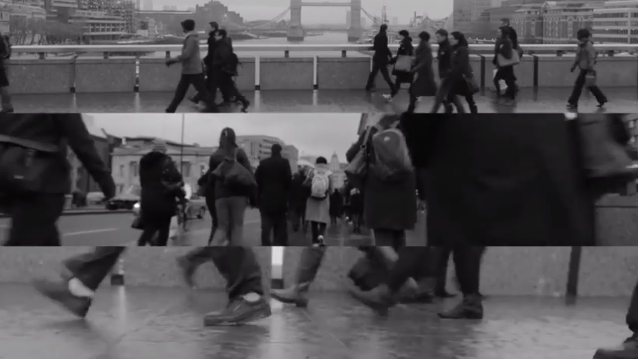 City of London case-study film thumbnail showing pedestrians on London streets