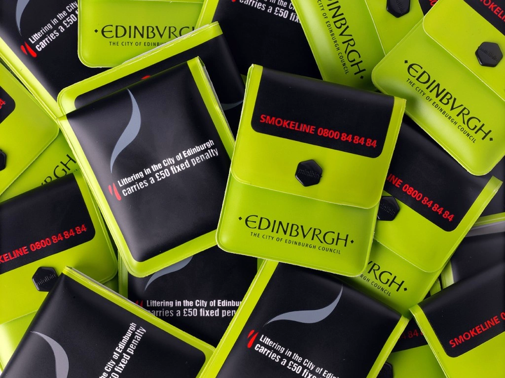 Minibin pocket ashtrays