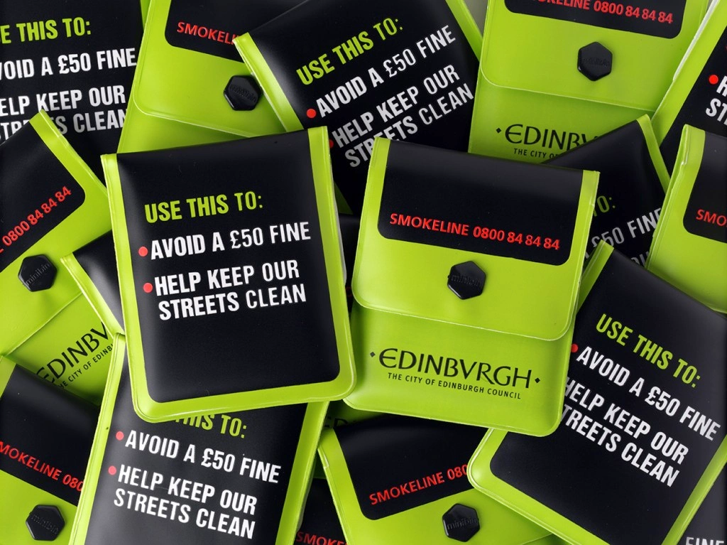 Minibin pocket ashtrays