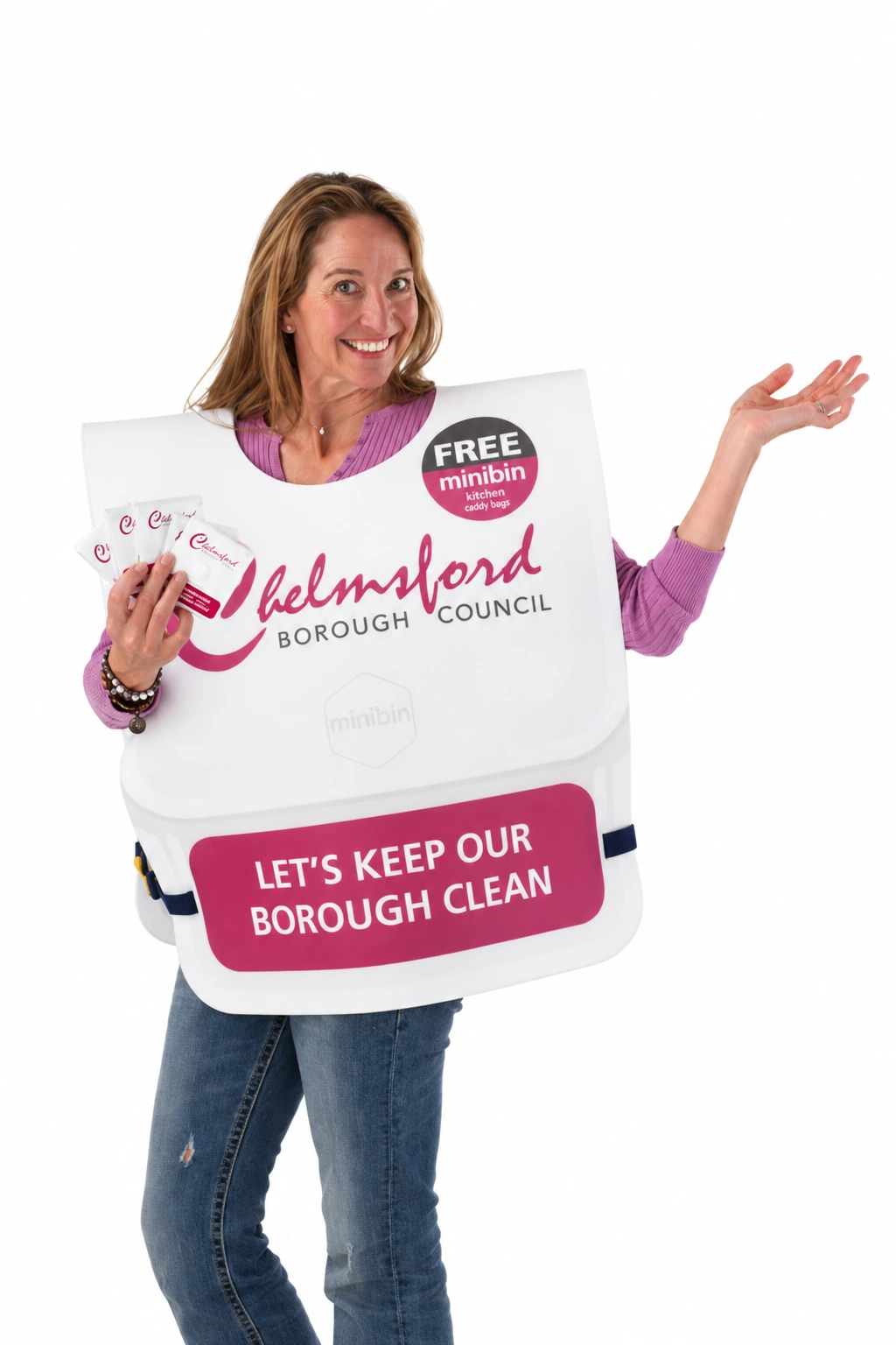Minibin promotional costume