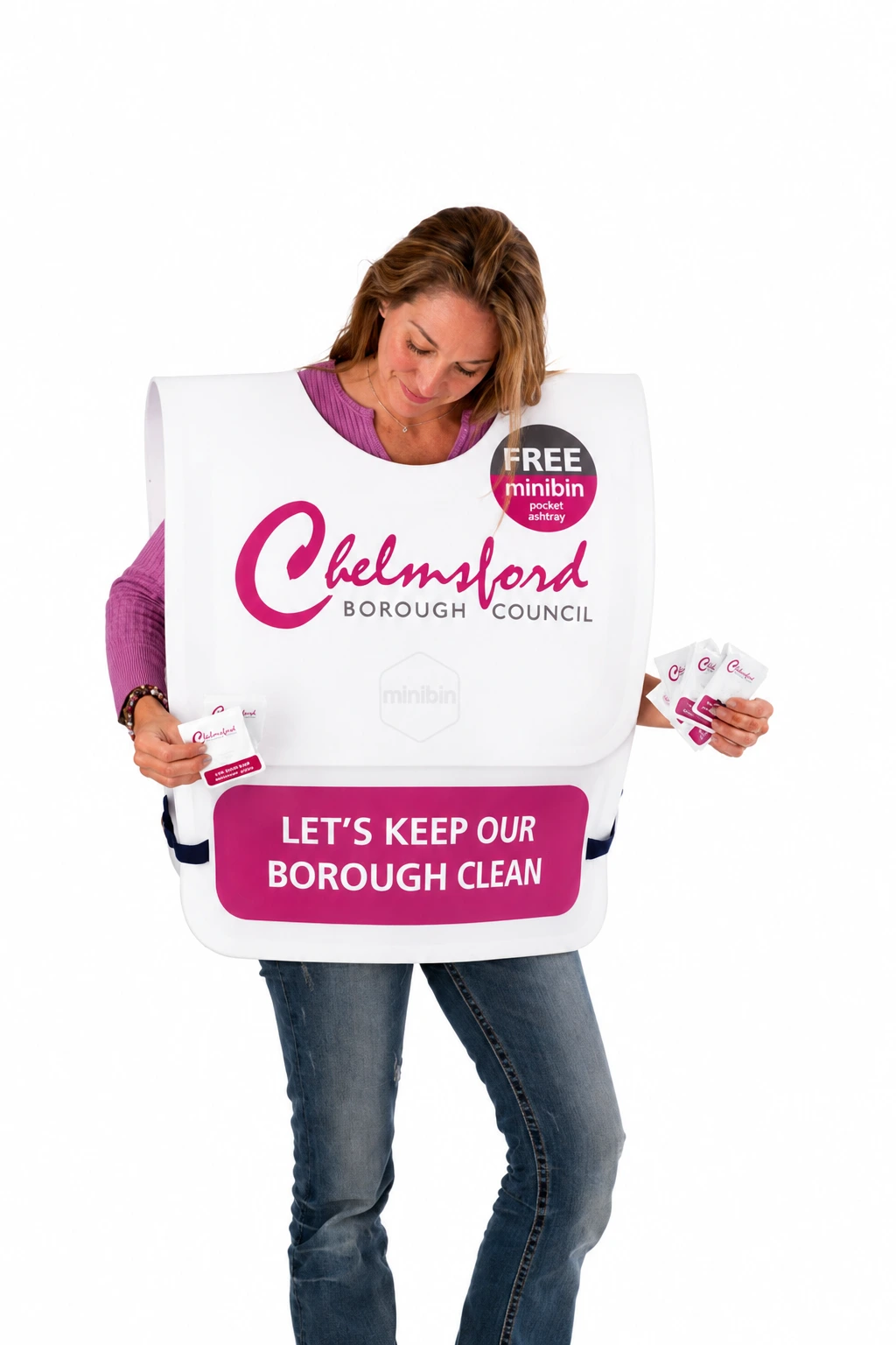 Minibin promotional costume