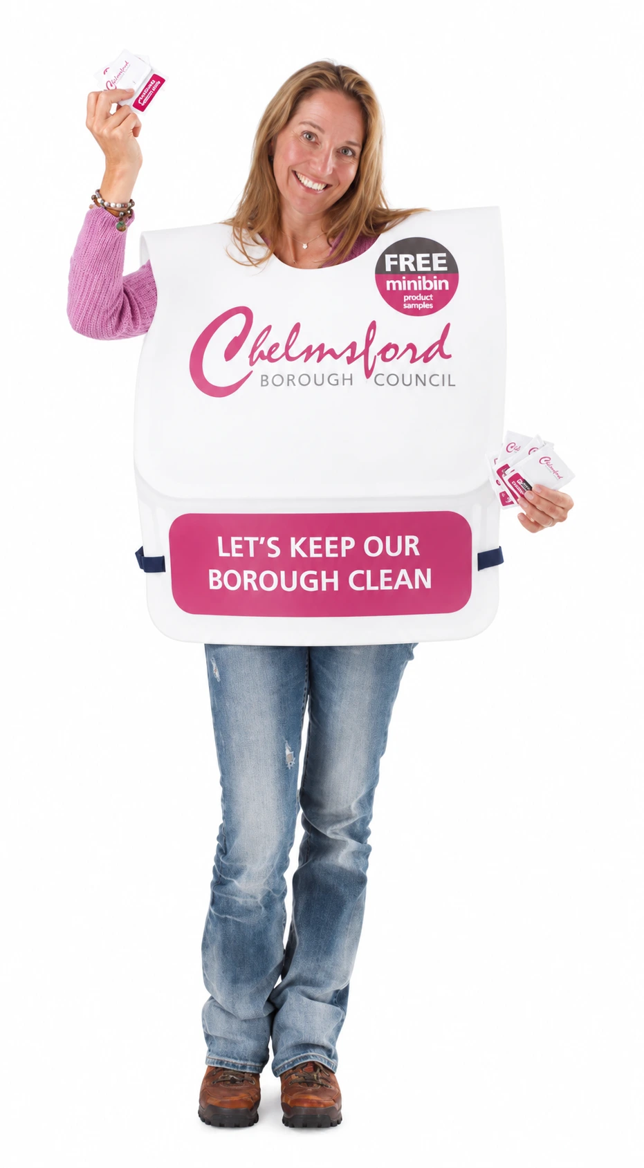 Minibin promotional costume
