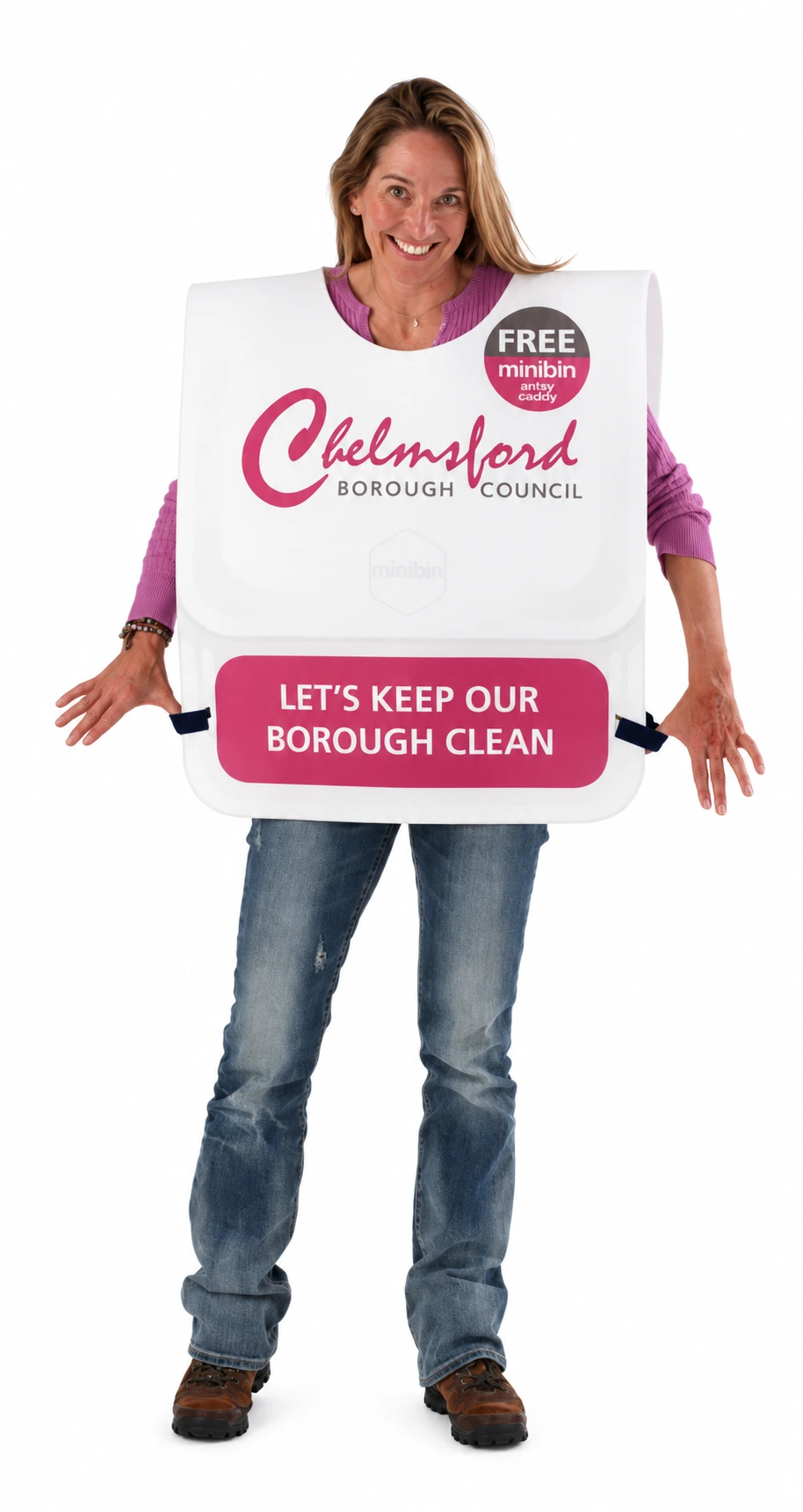 Minibin promotional costume