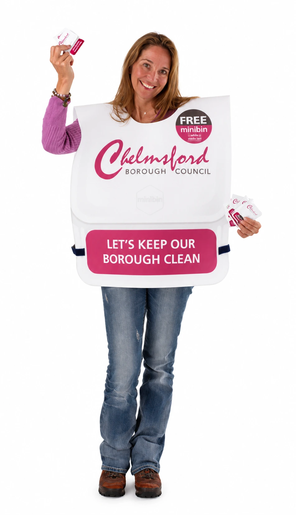 Minibin promotional costume