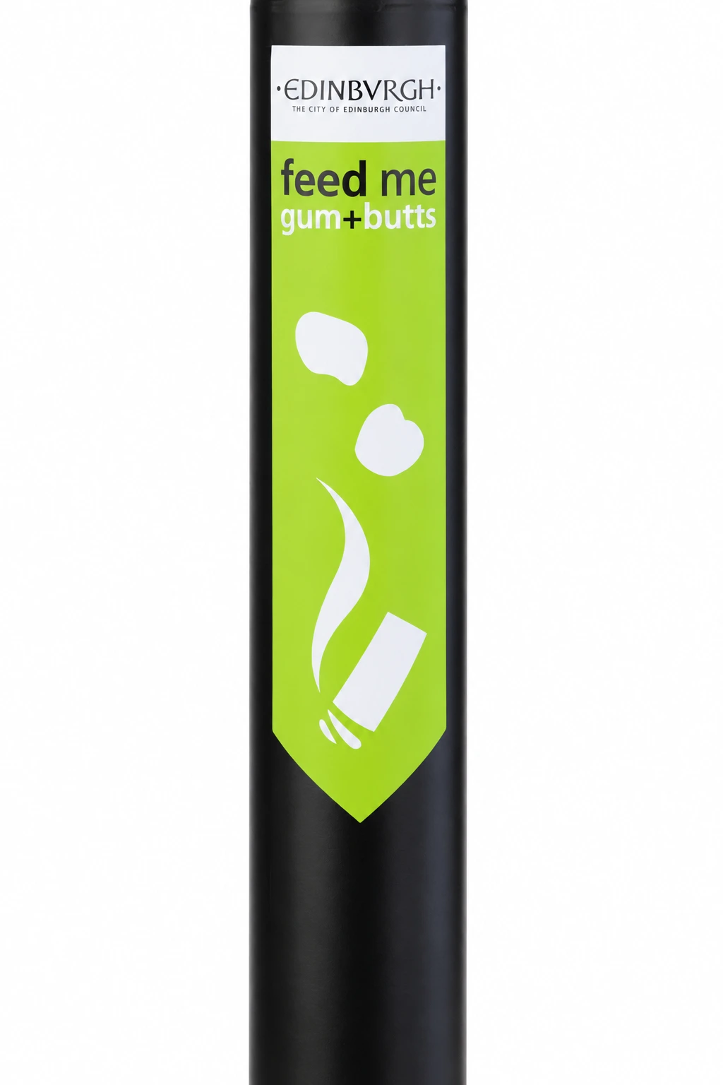 PostPointer signs for cigarette and gum disposal