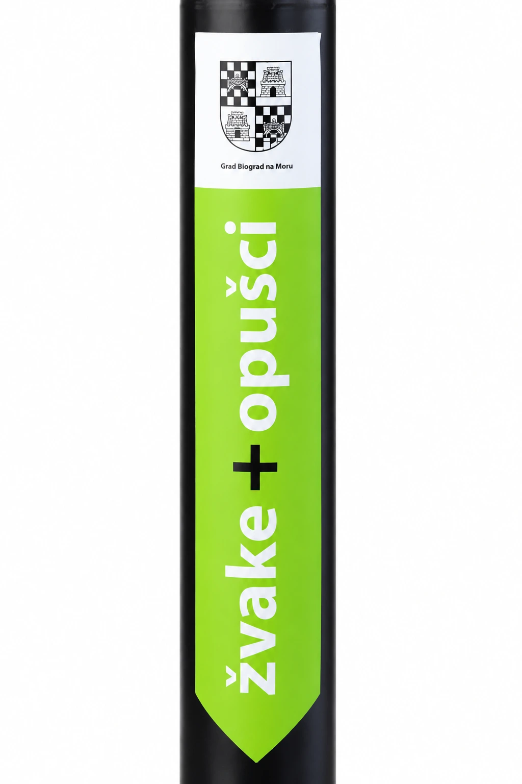 PostPointer signs for cigarette and gum disposal