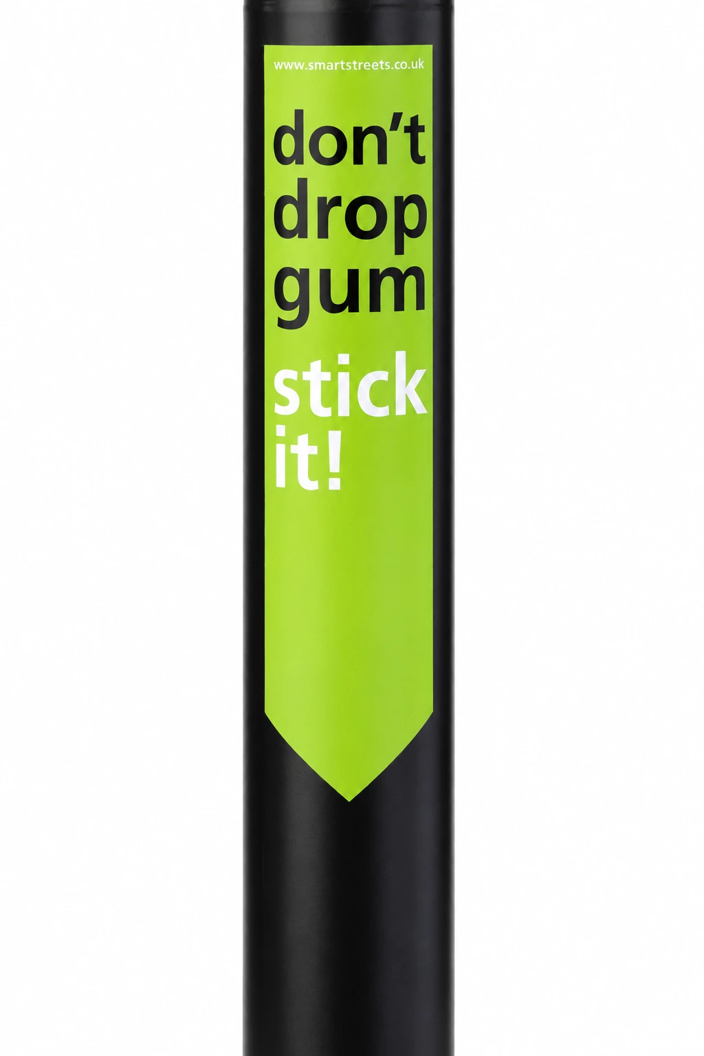 PostPointer signs for cigarette and gum disposal