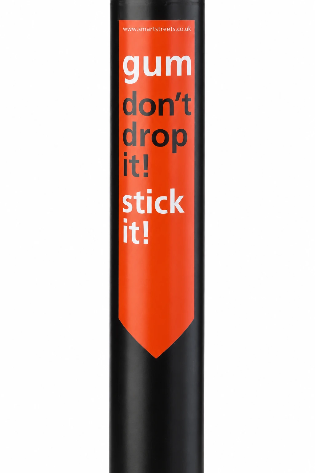 PostPointer signs for cigarette and gum disposal