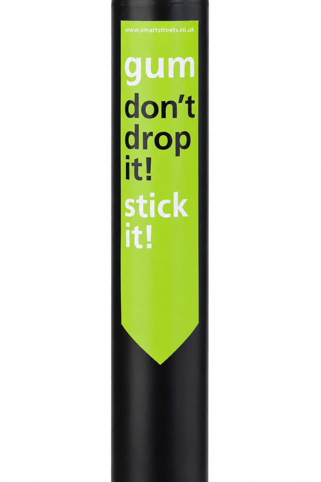 PostPointer signs for cigarette and gum disposal