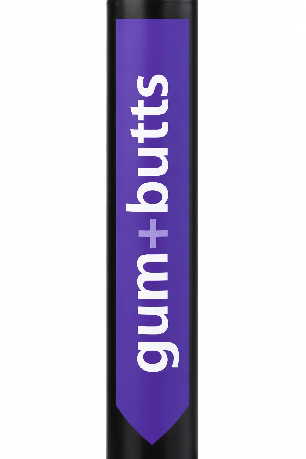 Purple PostPointer gum and butts signage on a post