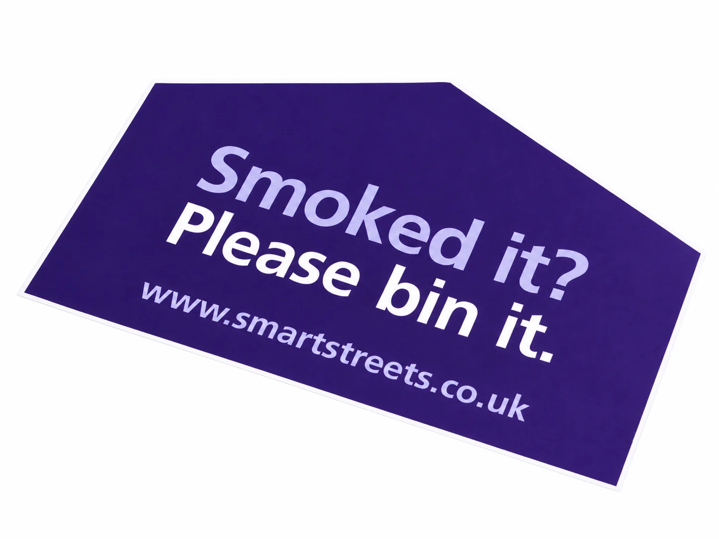 Purple Treadprint pavement graphic