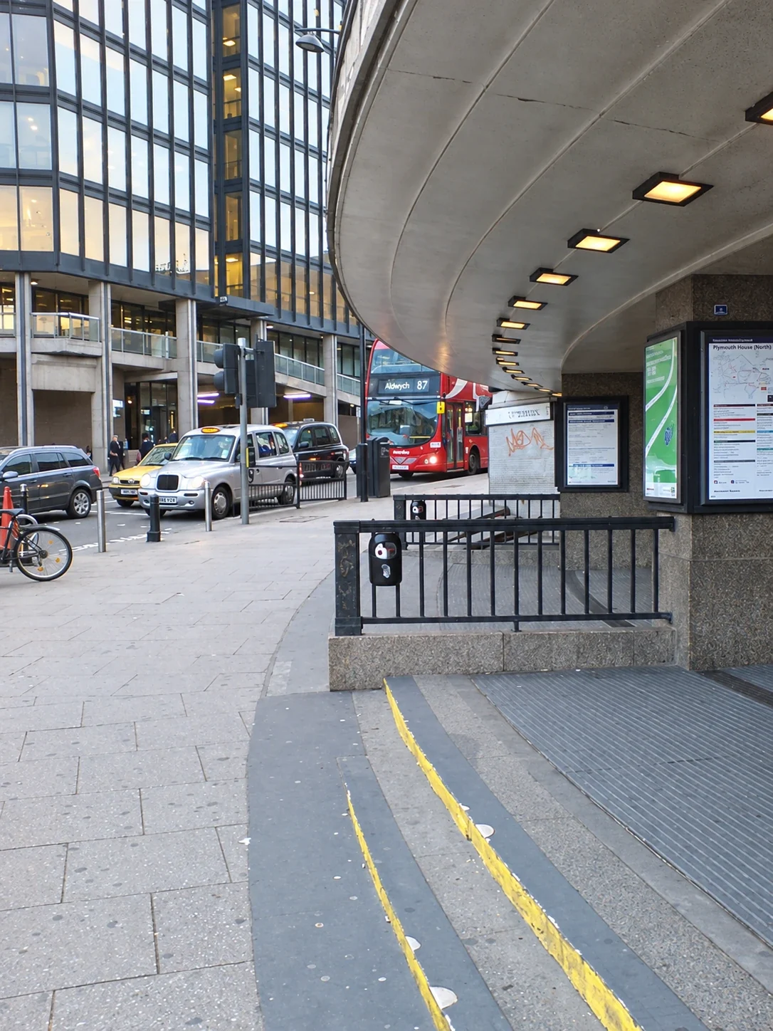 Railing-mounted Smartbin cigarette and chewing gum bins