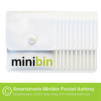 Minibin pocket ashtrays — pack of 100
