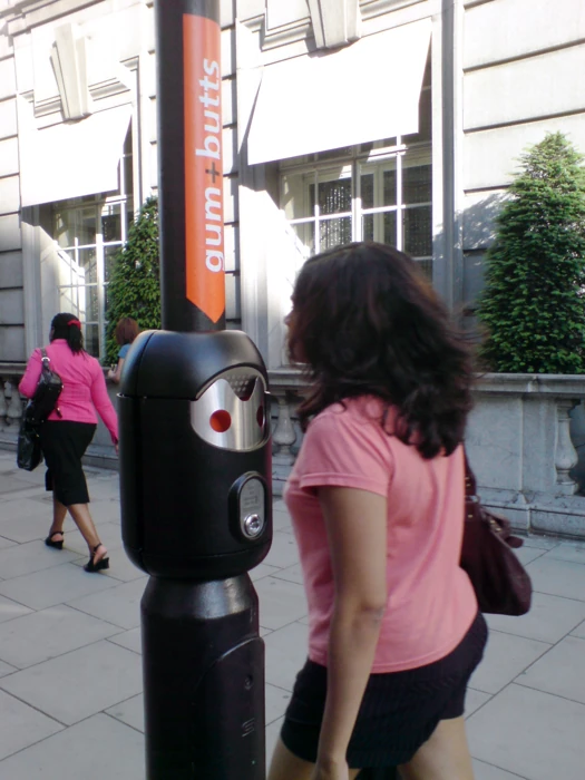 Smartbin installation on a street column