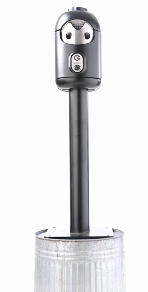 Smartbin fitted to a round pedestal — archive studio photograph