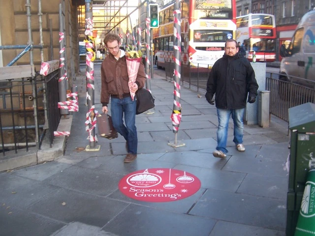 Pink circular Treadprint pavement campaign
