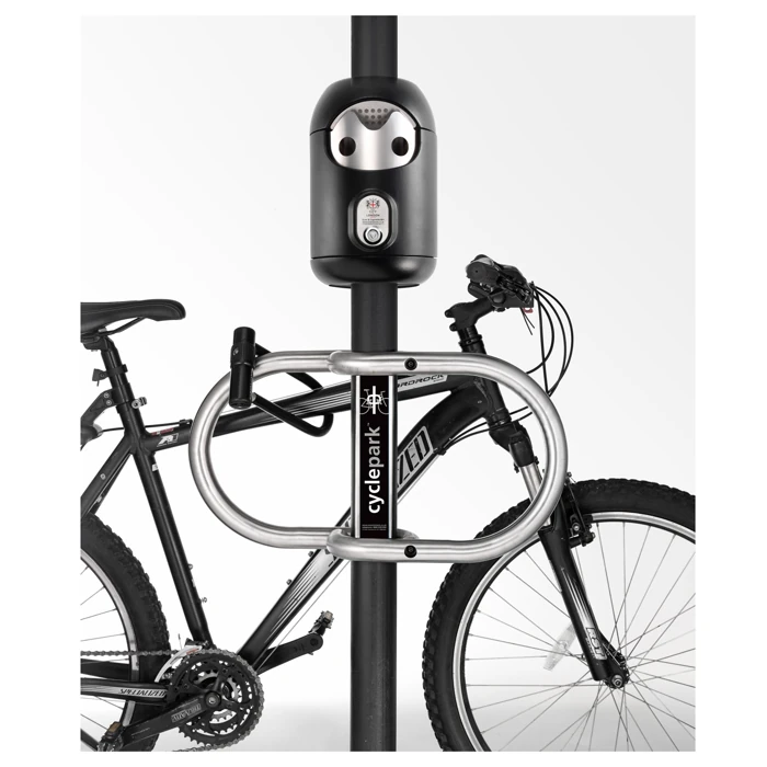 Post-mounted Smartbin cigarette and chewing gum bins